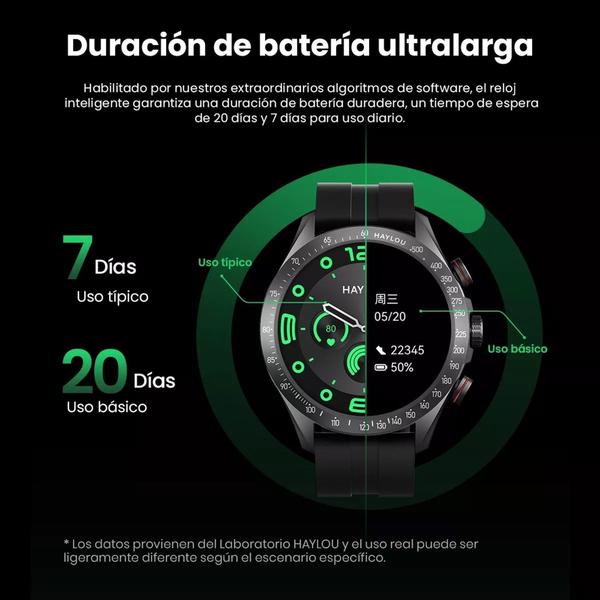 Imagem de Smartwatch Haylou Solar Pro Tela Amoled de 1,43" chamada bluetooth, reprodução de música