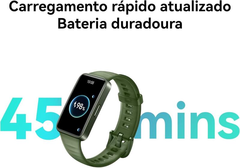 Imagem de Smartwatch huawei Band 8 Versão Global Relógio inteligente - Cor Caixa Emerald Green  Pulseira Green