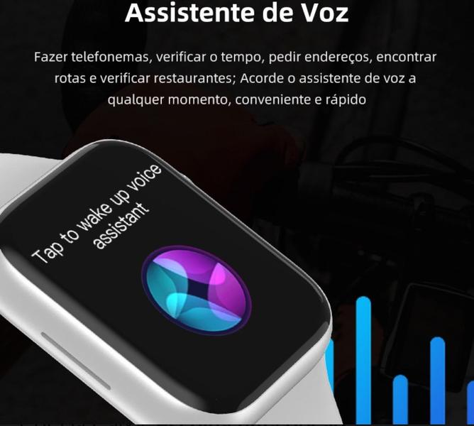 Imagem de Smartwatch Hw 2 41mm Mini Nfc Gps Siri 7 Pulseiras Multi-funções de Esportes Feminino