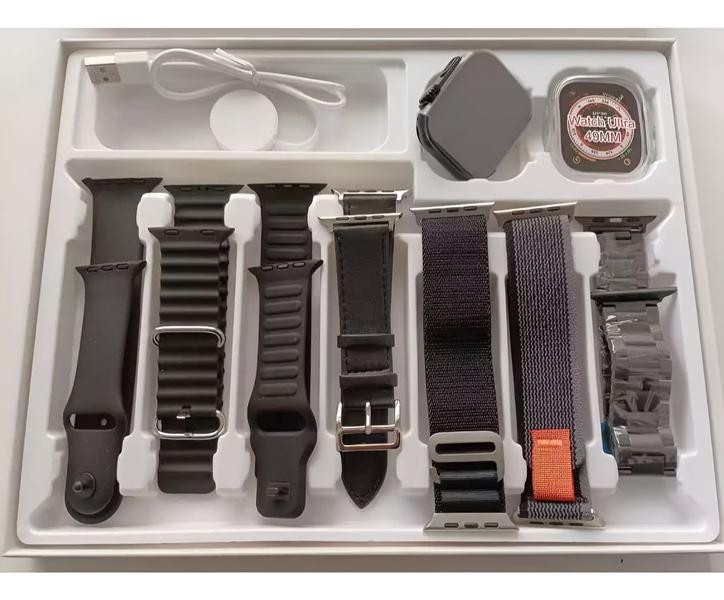 Smartwatch Hw Ultra 2 Laranja Lançamento Com Chat Gpt 7 Pulseiras