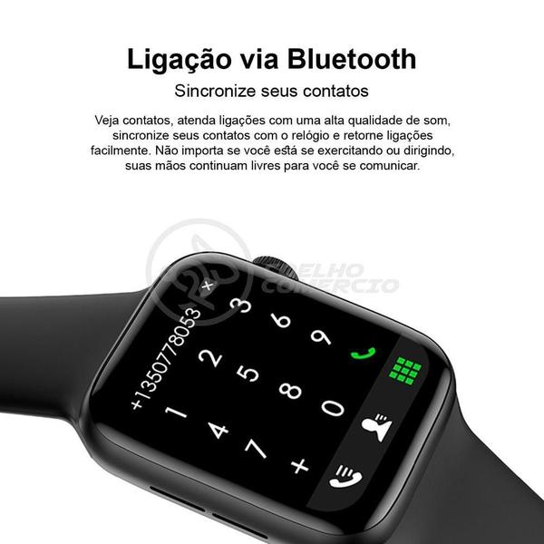 Imagem de Smartwatch Hw22 Rosa Troca Pulseira Android Ios Cardíaco