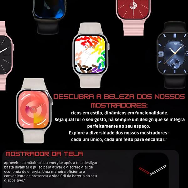 Smartwatch HW9 Pro Max 49mm, Masculino e Feminino, Módulos Esportivos e Recebe Notificações de Rede Social - HPS Store Imagem de Smartwatch HW9 Pro Max 49mm, Masculino e Feminino, Módulos Esportivos e Recebe Notificações de Rede Social