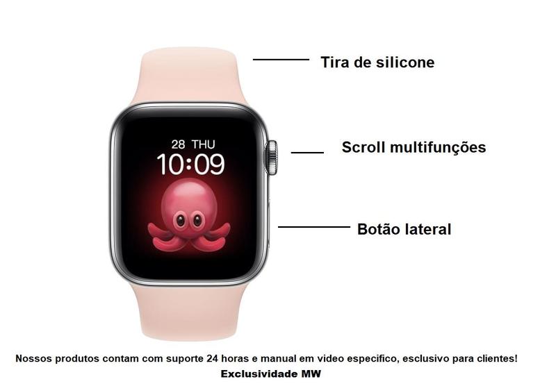 Imagem de Smartwatch I8 Bluetooth Chamadas Tela Infinita ECG