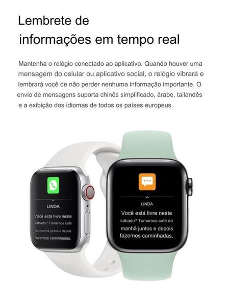 Imagem de Smartwatch I8 Bluetooth Tela Full Músicas Chamadas Saúde ECG