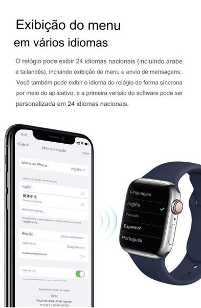 Imagem de Smartwatch I8 Pro Max Bluetooth Chamadas Tela Infinita ECG