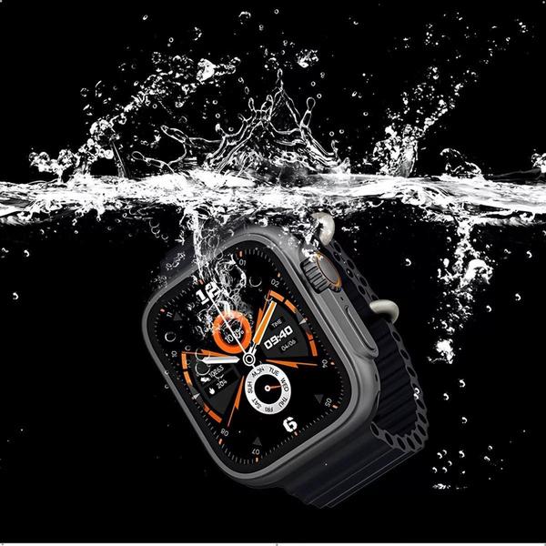 Imagem de Smartwatch infantil ou pulso pequeno Hw68 Series 8 Ultra Mini 41mm Nfc Preto