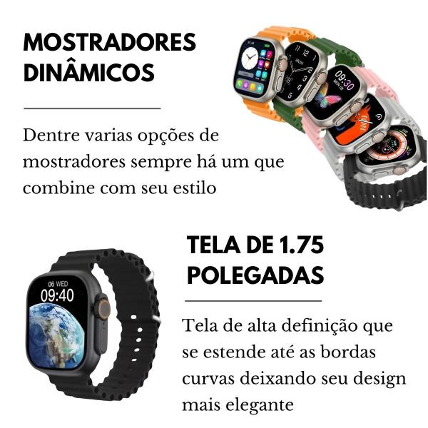 Smartwatch Inteligente HW68 Ultra Mini Relógio Série 8 Smart - Wearfit Pro Imagem de Smartwatch Inteligente HW68 Ultra Mini Relógio Série 8 Smart