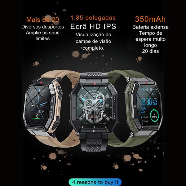 Imagem de Smartwatch inteligente Militar tático Zwear ZW05 resistente prova d'água esportivo 2024