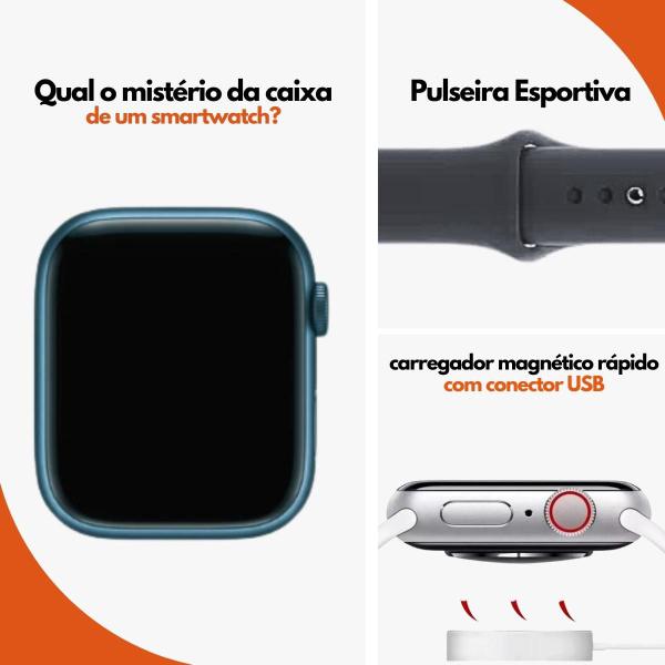 Imagem de SmartWatch Inteligente original 8Max Android IOS + Pulseira Oceano 44mm