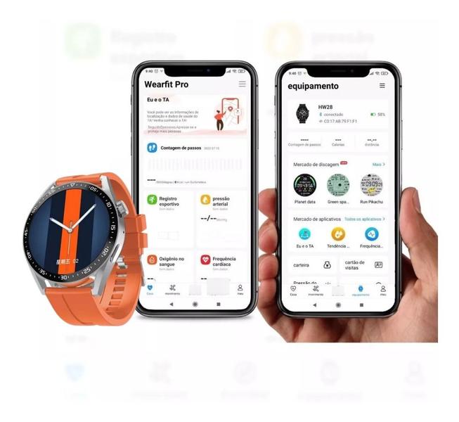 Imagem de Smartwatch Inteligente Relógio masculino Hw28 Redondo Original Ios/android