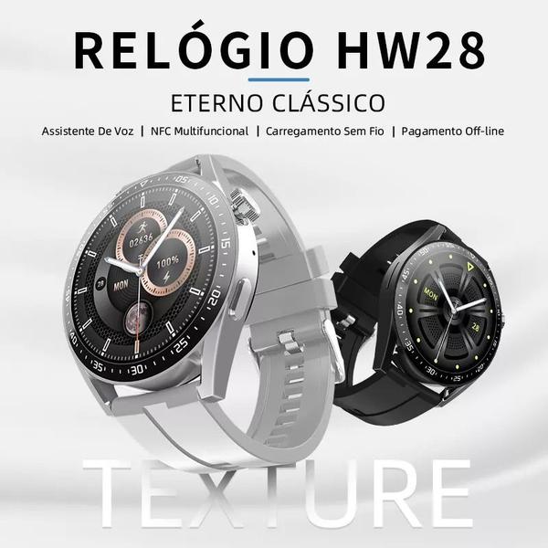 Imagem de Smartwatch Inteligente Relógio masculino Hw28 Redondo Original Ios/android