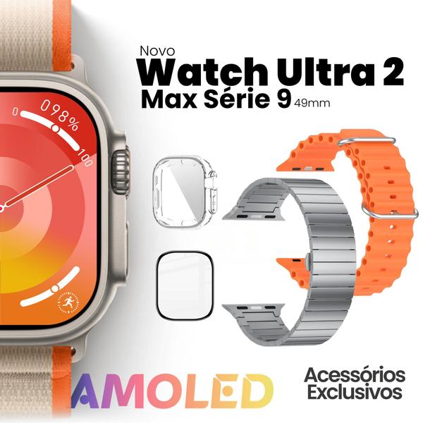 Imagem de Smartwatch Lançamento Ultra 9 Max 49mm Gps Nfc Amoled - 2024