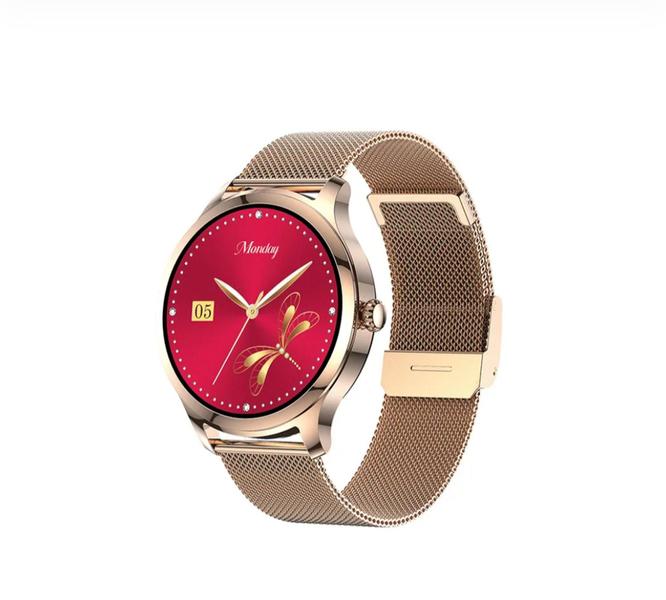 Imagem de Smartwatch LEVEL LVW-30 Dourado, 1,3 Pol, Resistência à Água, Pulseira metal