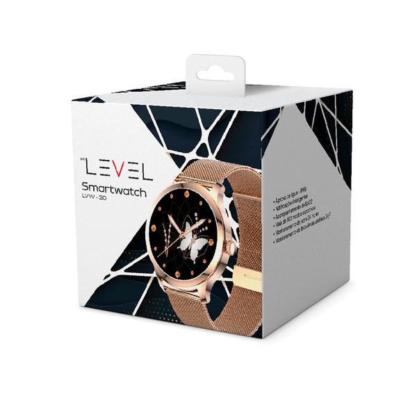 Imagem de SmartWatch Level LVW-30, Tela TFT de 1.32", Compatível com iOS e Android, Gold