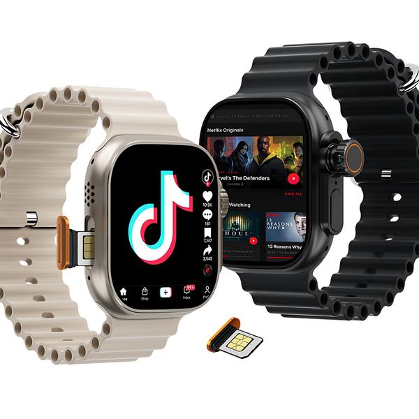 Imagem de Smartwatch Microwear Ai3 Pro 5G: 16GB, Câmera Integrada, Android com Play Store, AMOLED, NFC + 7 Pulseiras - 49mm!