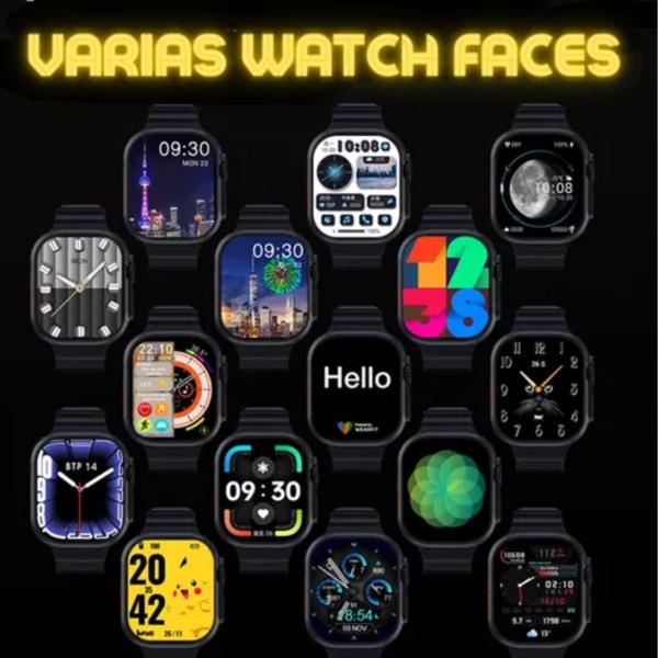 Imagem de Smartwatch Microwear Ultra 9 2.2 Caixa 49mm Prateada, Pulseira Laranja E O Arco Prateado