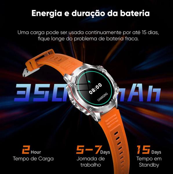 Imagem de Smartwatch Relógio Digital Ultra Inteligente Fitness Redondo