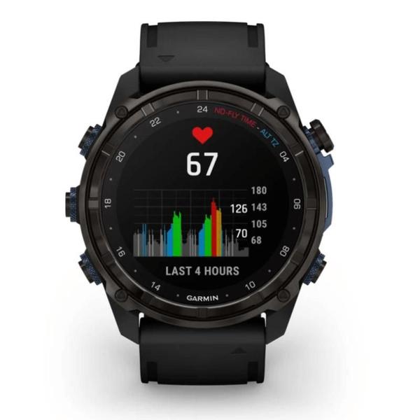 Imagem de Smartwatch Relógio Garmin Descent Mk3i com Monitor Cardíaco de Pulso e GPS Cinza Carbono DLC Ti Preto EMEA