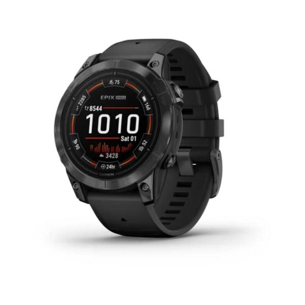 Imagem de Smartwatch Relógio Garmin Epix Pro Gen 2 47mm Cinza com pulseira Preta 47mm