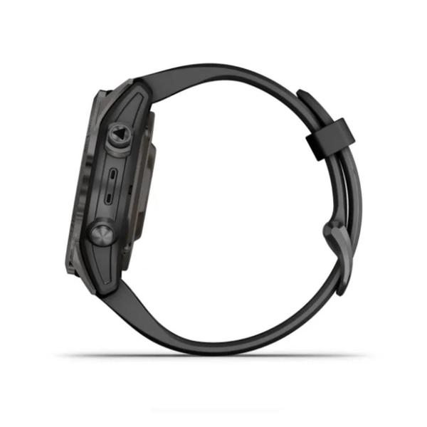 Imagem de Smartwatch Relógio Garmin Epix Pro Gen 2 Safira Cinza Carbono DLC Titânio com pulseira Preta 42mm