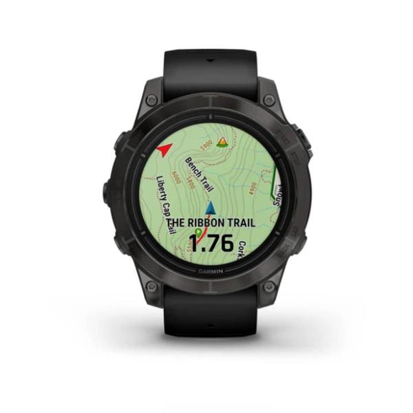 Imagem de Smartwatch Relógio Garmin Epix Pro Gen 2 Safira Cinza Carbono DLC Titânio com pulseira Preta 47mm