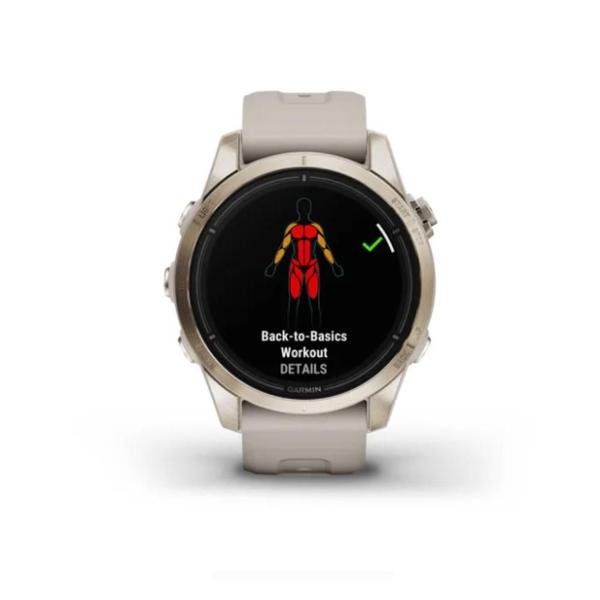 Imagem de Smartwatch Relógio Garmin Epix Pro Gen 2 Safira Dourado com pulseira Cinza 42mm