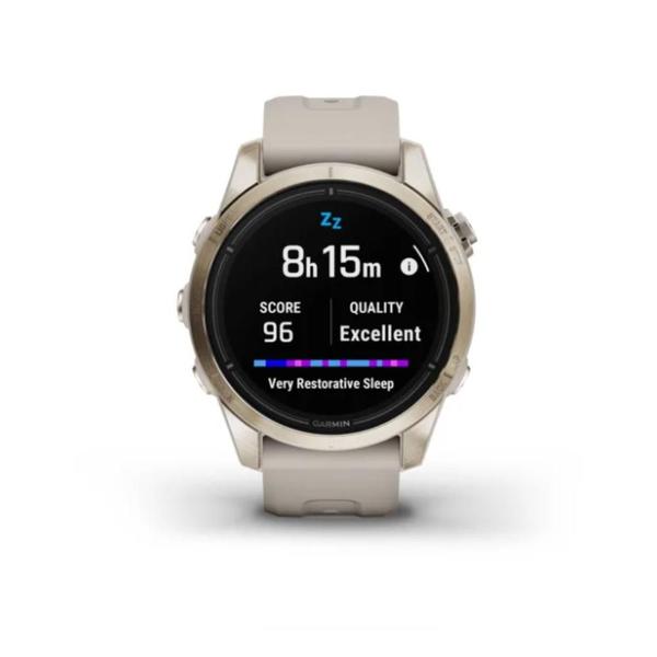 Imagem de Smartwatch Relógio Garmin Epix Pro Gen 2 Safira Dourado com pulseira Cinza 42mm