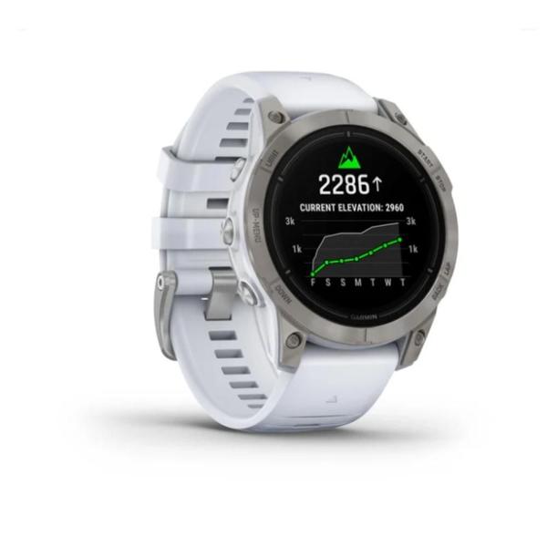 Imagem de Smartwatch Relógio Garmin Epix Pro Gen 2 Safira Titânio com pulseira Branca 47mm