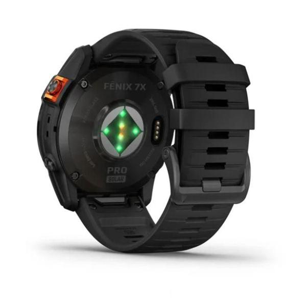 Imagem de Smartwatch Relógio Garmin Fenix 7X Pro Solar Cinza c/ pulseira preta EMEA/AUS/NZ/AFR/SA com Monitor Cardíaco de Pulso com GPS 51mm