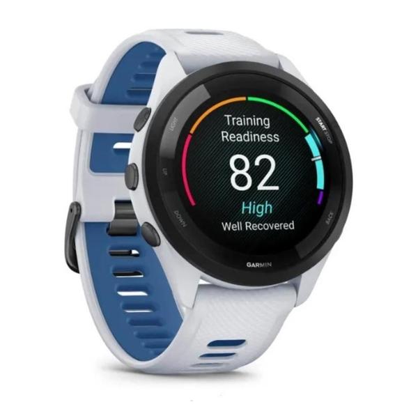 Imagem de Smartwatch Relógio Garmin Forerunner 265 Music Branco EU/PAC com Monitor Cardíaco de Pulso e GPS 46mm