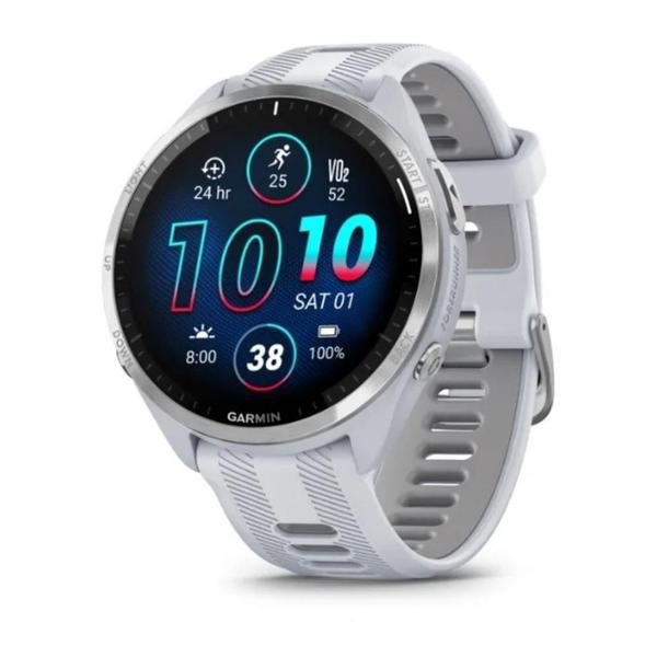 Imagem de Smartwatch Relógio Garmin Forerunner 965 Branco AS com Monitor Cardíaco de Pulso e GPS 47mm