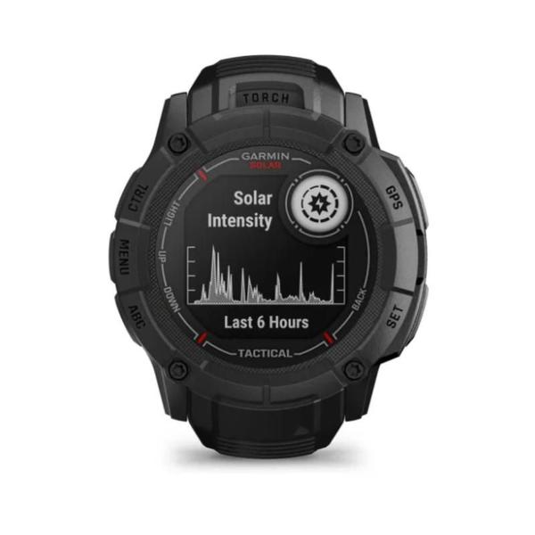 Imagem de Smartwatch Relógio Garmin Instinct 2X Solar Tático Preto com Monitor Cardíaco de Pulso e GPS 50mm