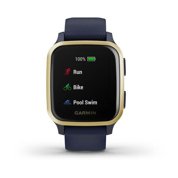 Imagem de Smartwatch Relógio Garmin Venu Sq Music Azul Marinho com Monitor Cardíaco de Pulso e GPS