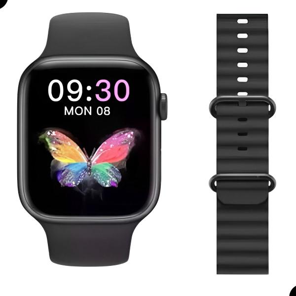 Imagem de Smartwatch Relógio HW68 Ultra Mini Preto Homem Mulher Amoled Nfc Chamadas + Pulseira Extra