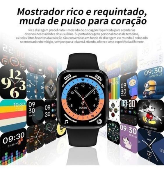 Imagem de Smartwatch Relogio Inteligente 2 Pulseiras HW16 44mm Chamadas Academia Esportes