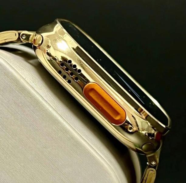 Imagem de Smartwatch Relógio Inteligente Dourado JS Ultra 9 Pro Para Android E IOS + Pulseira Extra