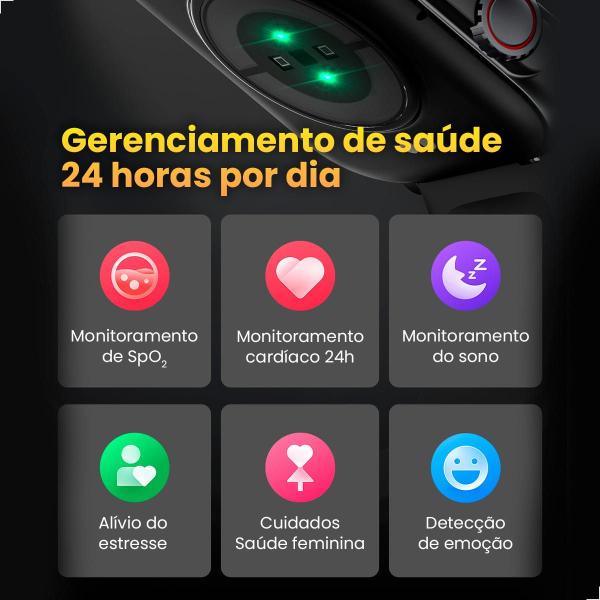 Imagem de Smartwatch Relógio Inteligente Filwans GTS Amoled 2.01” IP68 Original Global 1 pulseira 1ano garantia