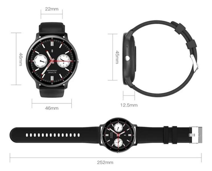 Imagem de Smartwatch Relogio Inteligente Prova Dagua Esportes Multi-Funções Preto e Rosa