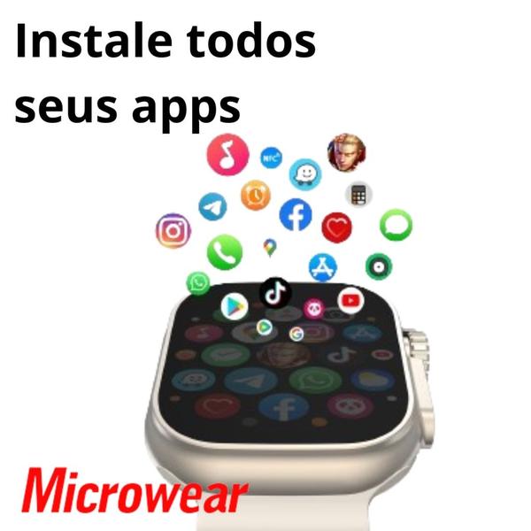 Imagem de Smartwatch Relógio Ultra 3 Ai 5G Microwear chip GPS 6gb + 4 puls Serie 10