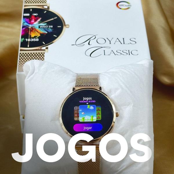 Imagem de SmartWatch Royals Classic, Tela Amoled, Elegante, Vidro Gorilla Glass