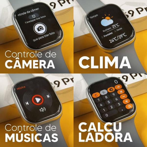 Imagem de Smartwatch S9 PRO série 9 Original Chat GPT comando de voz gestos chamadas resistente a água GSwear