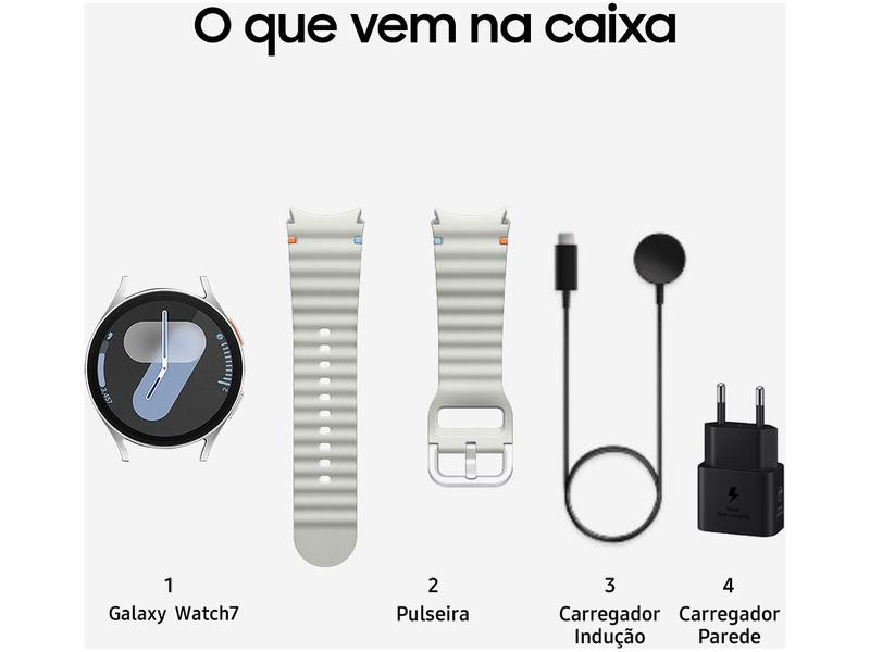 Imagem de Smartwatch Samsung Galaxy Watch7 Prata 32GB Bluetooth