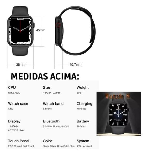 Imagem de Smartwatch Série 5 44mm 2 pulseiras compatível com ios e Android