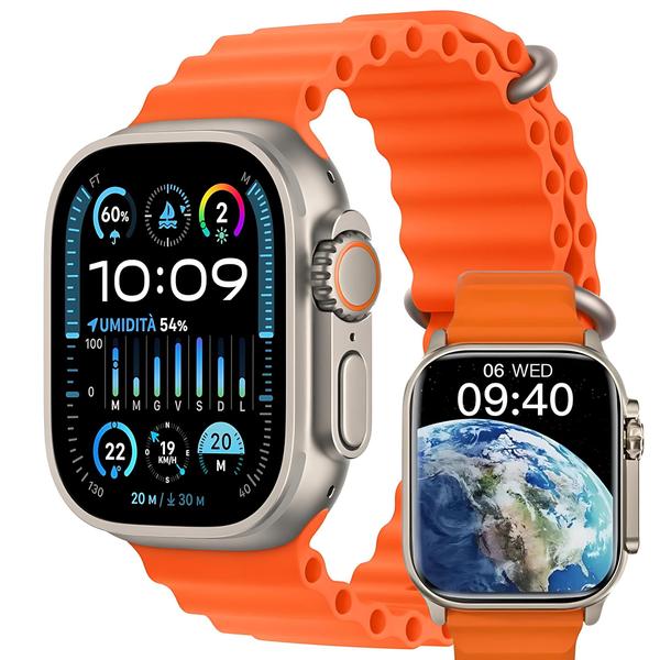 Imagem de Smartwatch Série 9 Ultra 2ª geração 2024 +2 pulseiras relógio inteligente android e iOs para atividades fisicas Original