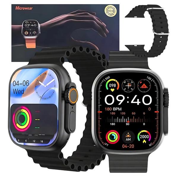 Imagem de Smartwatch Serie 9 Ultra S Microwear GPS, chamadas, NFC, IA chat GPT, esportes, monitor de saúde relógio Masculino Feminino