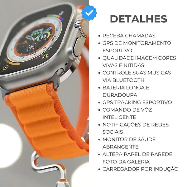 Imagem de Smartwatch Serie 9 Ultra S Microwear GPS, chamadas, NFC, IA chat GPT, esportes, monitor de saúde relógio Masculino Feminino