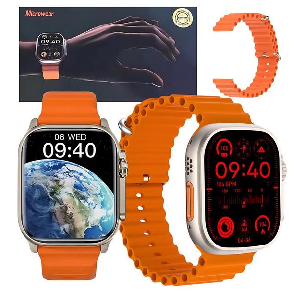 Imagem de Smartwatch Serie 9 Ultra S Microwear GPS, chamadas, NFC, IA chat GPT, esportes, monitor de saúde relógio Masculino Feminino