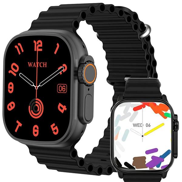 Imagem de Smartwatch Série 9 Ultra S Microwear: GPS, Chamadas, NFC, IA Chat GPT, Monitor de Saúde, Esportes - Unissex!