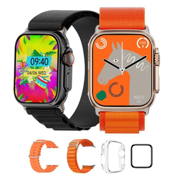 Imagem de Smartwatch Serie 9 W69 Ultra Mini Relogio Inteligente C/2 Pulseiras Case Android iOS Bluetooth Nf