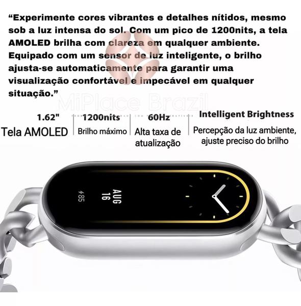 Imagem de SmartWatch Smart Band 9, Tela Amoled 1,62, Versão Global, 5ATM, 21 dias de bateria